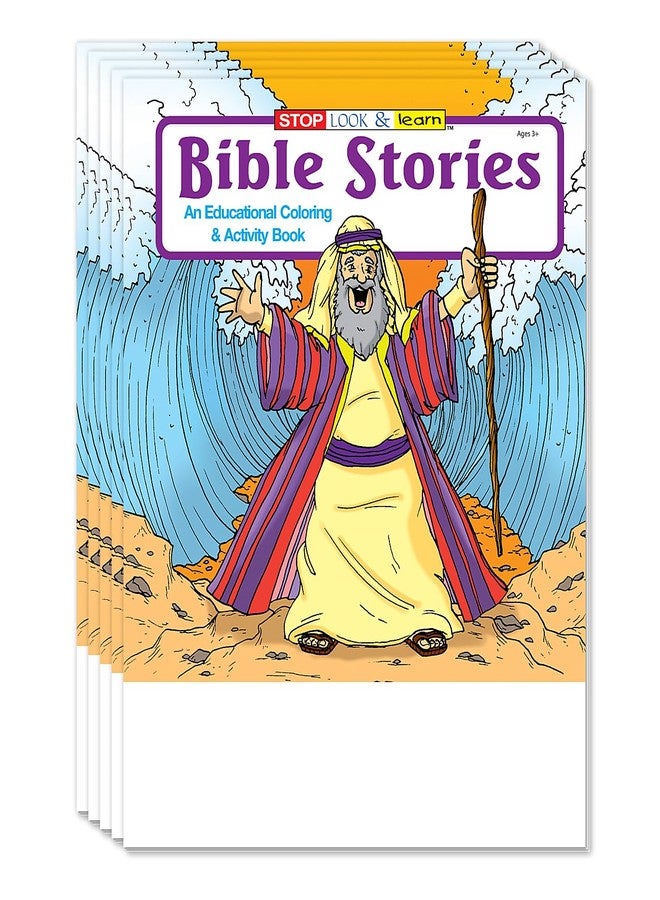 ZOCO - Bible Stories Coloring Books for Kids (50 Bulk Pack, Without Crayons) - Christian Activity Books for Sunday School, VBS, CCD, Church Events, Religious Gifts - Image 1